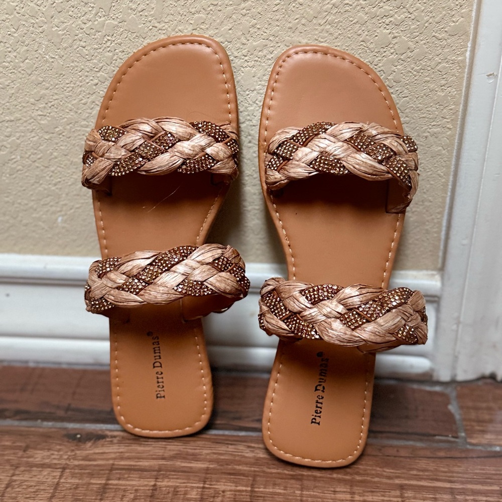 Versona Tan Braided Women's Sandals